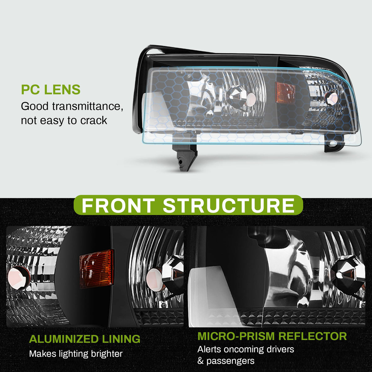 AUTOSAVER88 metallic parabolic reflector detail delivering broader beam