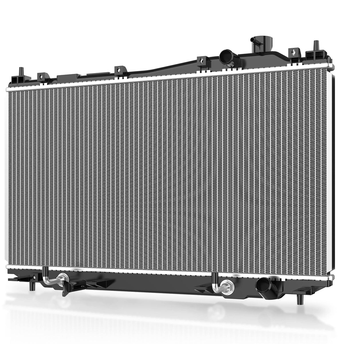 AUTOSAVER88 front view of radiator showing mounting points and fitment, ensuring direct fit