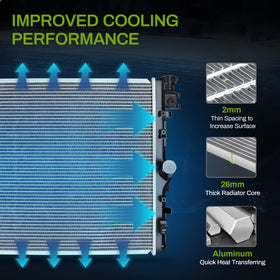 AUTOSAVER88 radiator installed in Jeep Wrangler engine bay demonstrating direct-fit replacement benefit