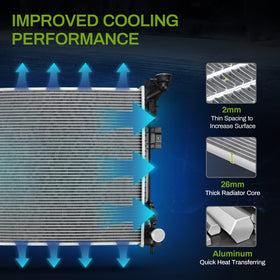 AUTOSAVER88 radiator installed in engine bay illustrating correct fitment