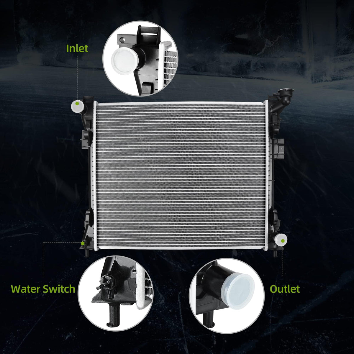 AUTOSAVER88 radiator beside ruler for scale and size confirmation