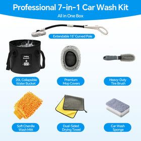 AutoShark 20L collapsible bucket expanded for large wash capacity