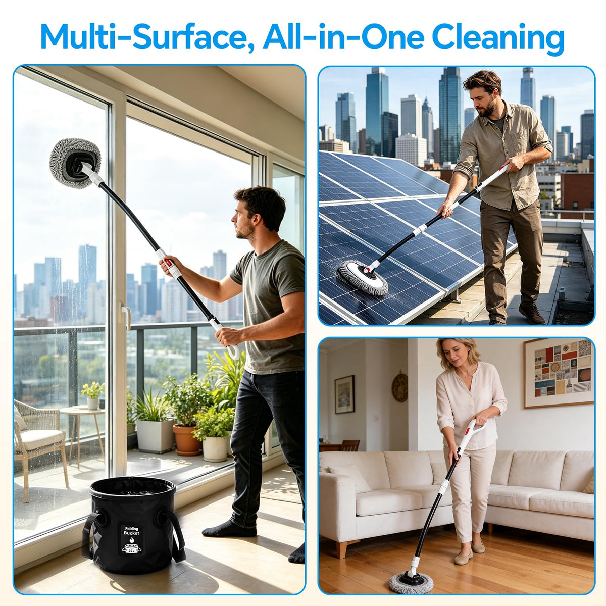 AutoShark wheel brush and sponge cleaning rims and crevices