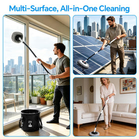 AutoShark wheel brush and sponge cleaning rims and crevices