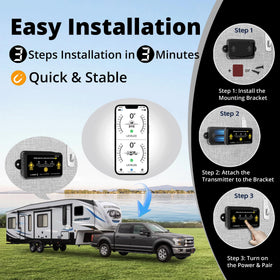 AUTOSIRS app screen in hand showing live angles for quicker setup