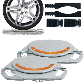 AUTOSOLO front view of turn plates showing compact footprint and finish, aiding portability