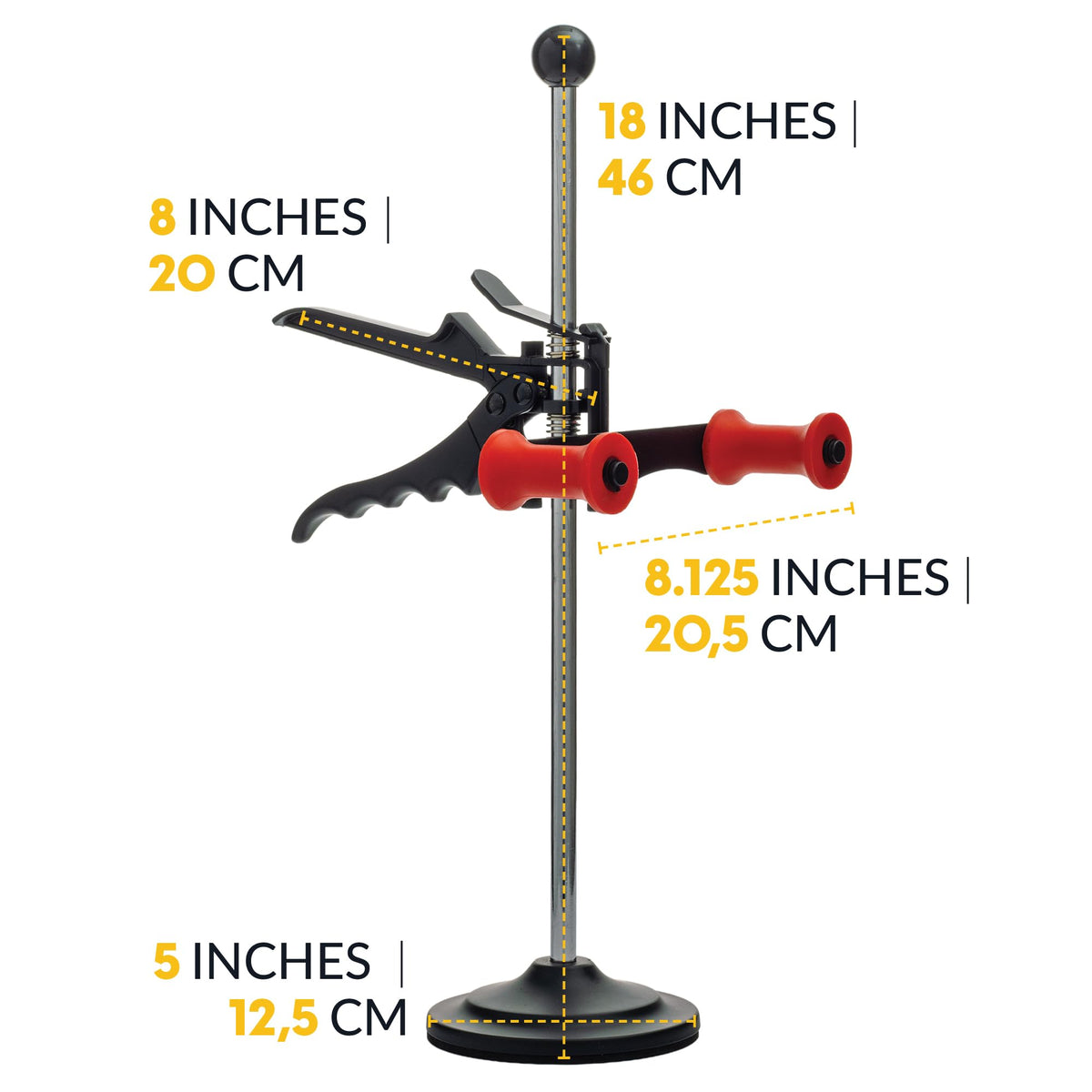 AUTOSOLO iron frame and rubber parts highlighting durable construction for shop use