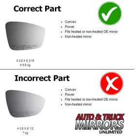 AutoTruckMirrorsUnlimited close-up of glass edge detail, precise fit benefit