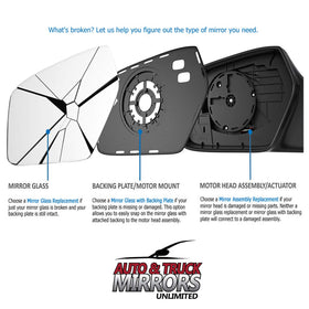AutoTruckMirrorsUnlimited size comparison with diagonal measurement, correct-fit benefit