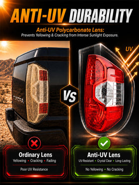 Autoverve tail light held by hand demonstrating size and easy handling advantage