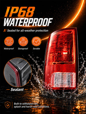 Autoverve tail light next to tape measure illustrating correct size fit