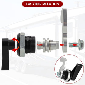 AUTOVIC close-up of latch mechanism revealing durable metal finish and reliability