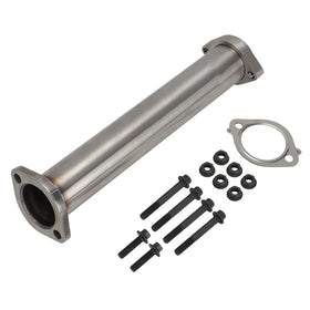 AUTOVIC up pipe front view showing fit and connection points for Powerstroke benefit: precise fit