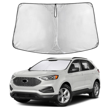 Autovir front view showing full sun shade fit for Ford Edge, protects interior