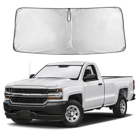 Autovir front view showing full windshield coverage and sun reflection benefit