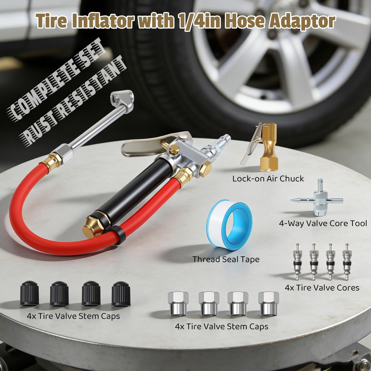 AutoViteX 30-degree reverse-angle chuck reaching a tight dual-tire spacing for convenience