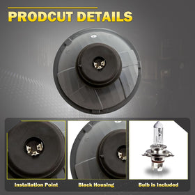AUTOWIKI H4 bulb and socket detail showing included bulbs for immediate use