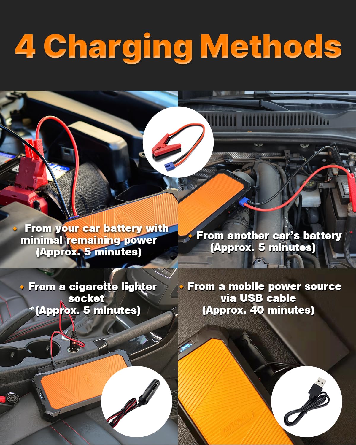 autowit SuperCap 2 jump-starting motorcycle demonstrating multi-vehicle compatibility benefit