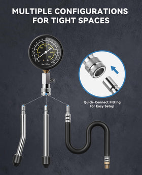 AUTOWN extension hose shown flexible for reaching recessed spark plugs