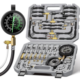 AUTOWN front packaging showing complete 45-piece fuel pressure tester kit and case for quick selection