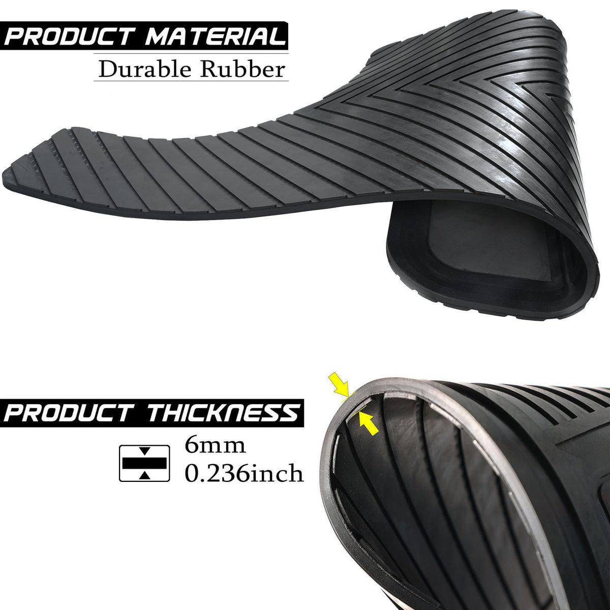 AUTOXBERT close-up rubber texture showing durable wear resistance