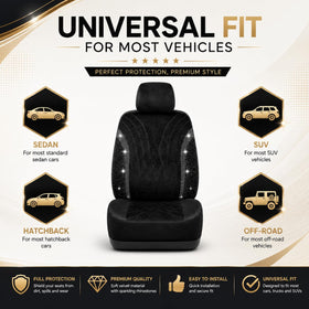 AUTOYOUTH seat next to person for scale showing universal-fit coverage