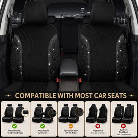 AUTOYOUTH removable headrest cover removed for easy cleaning convenience