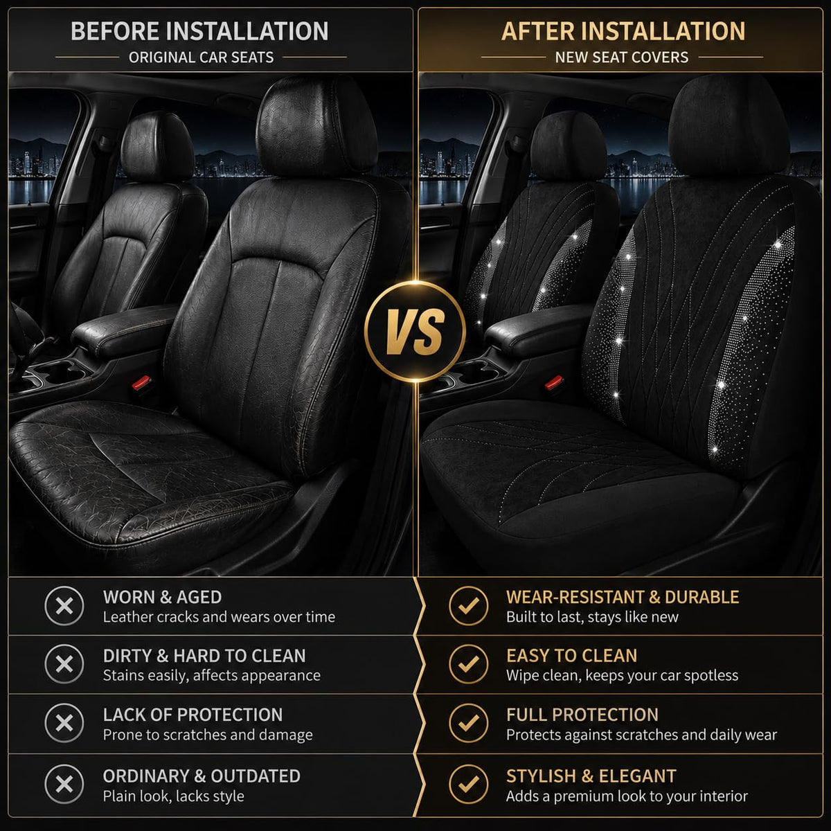 AUTOYOUTH side airbag seam detail demonstrating safety-compatible design