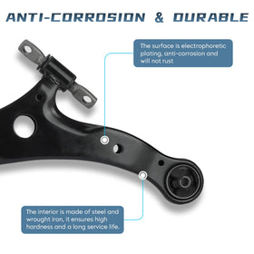 Autsurles left and right control arms displayed side by side for complete two-piece kit assurance
