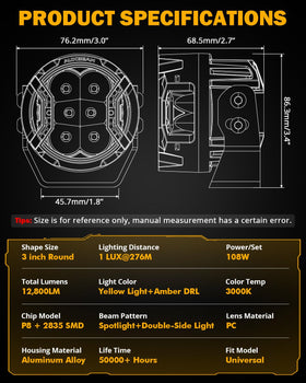 Auxbeam pods installed on Jeep showing improved night visibility while off-roading