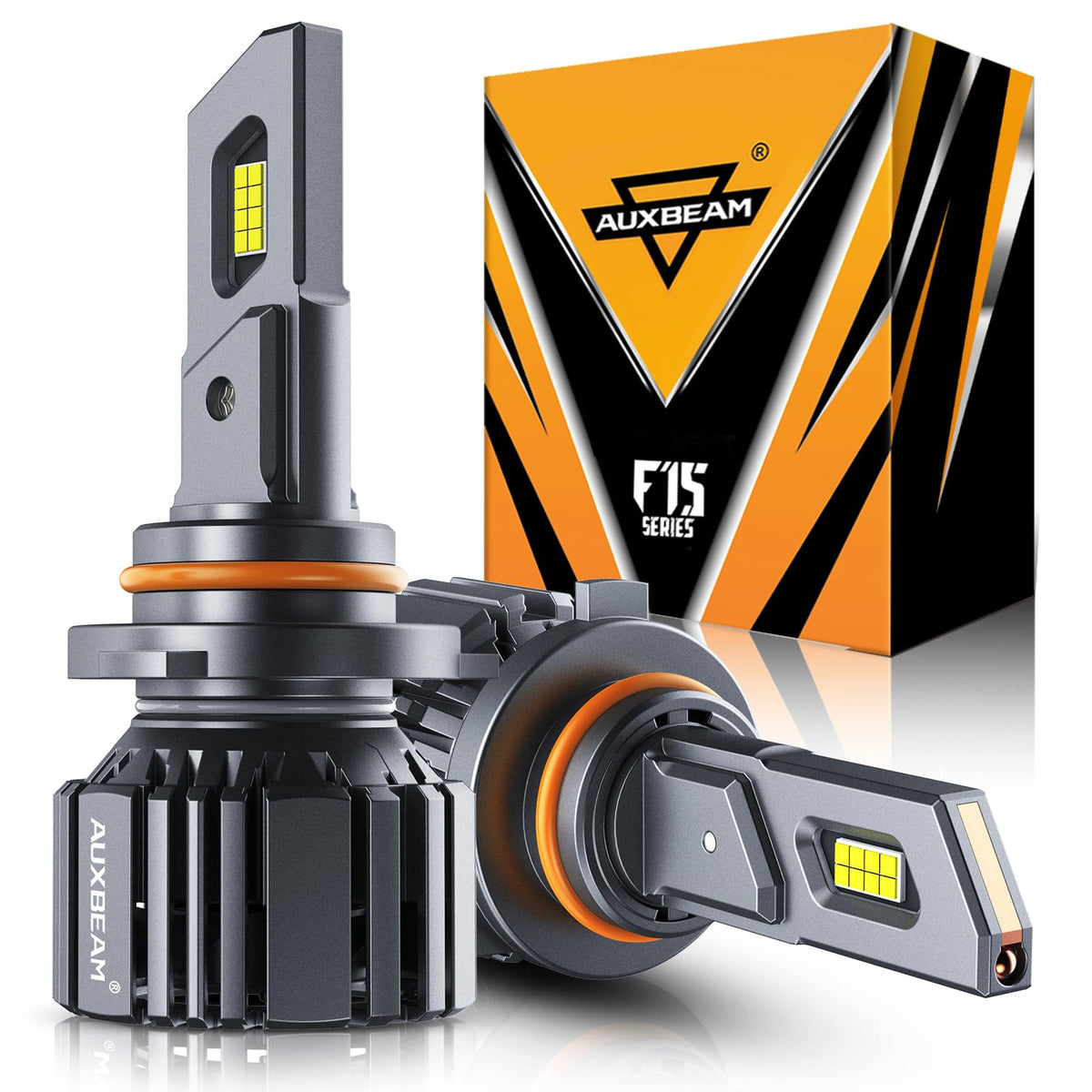 Auxbeam 9005 F15 front view showing compact body and brighter output