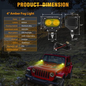 Auxbeam mounted on an ATV at night showing improved short-range visibility