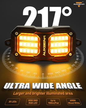 Auxbeam smartphone app and RF remote offering easy control