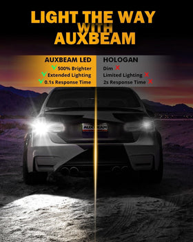 Auxbeam box contents of 7440 set showing bulbs and plug-and-play parts