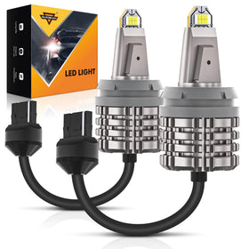 Auxbeam front packaging of B2 7440 LEDs showing model and benefits