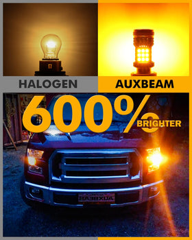 Auxbeam B21 installed on vehicle rear signaling clear amber visibility for safety