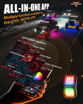 Auxbeam installed in wheel well providing wide 217° illumination
