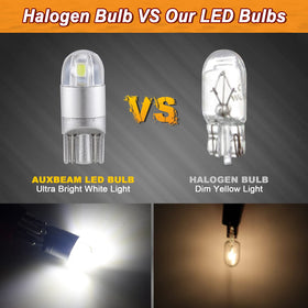 Auxbeam in a car dome light improving interior brightness and clarity