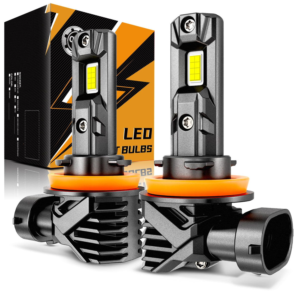 Auxbeam Q15 front view showing bright lens and compact design for easy upgrade
