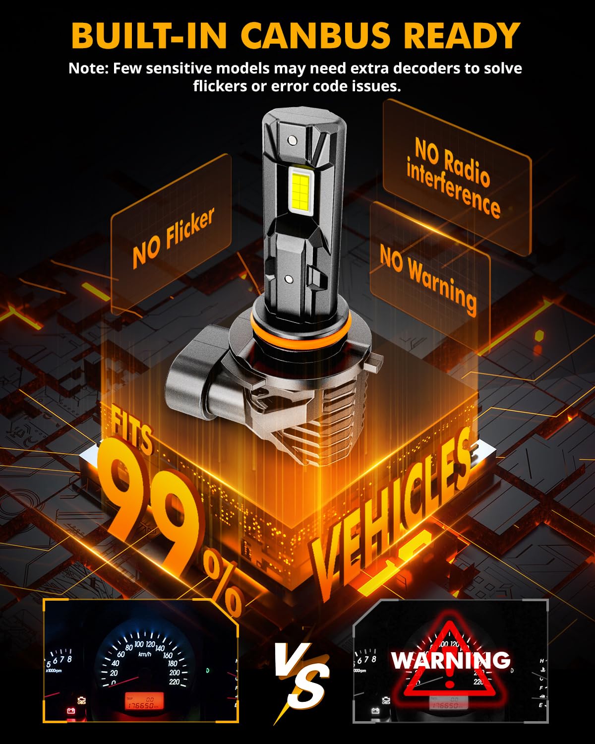 Auxbeam Q15 next to halogen bulb showing matching size and fitment