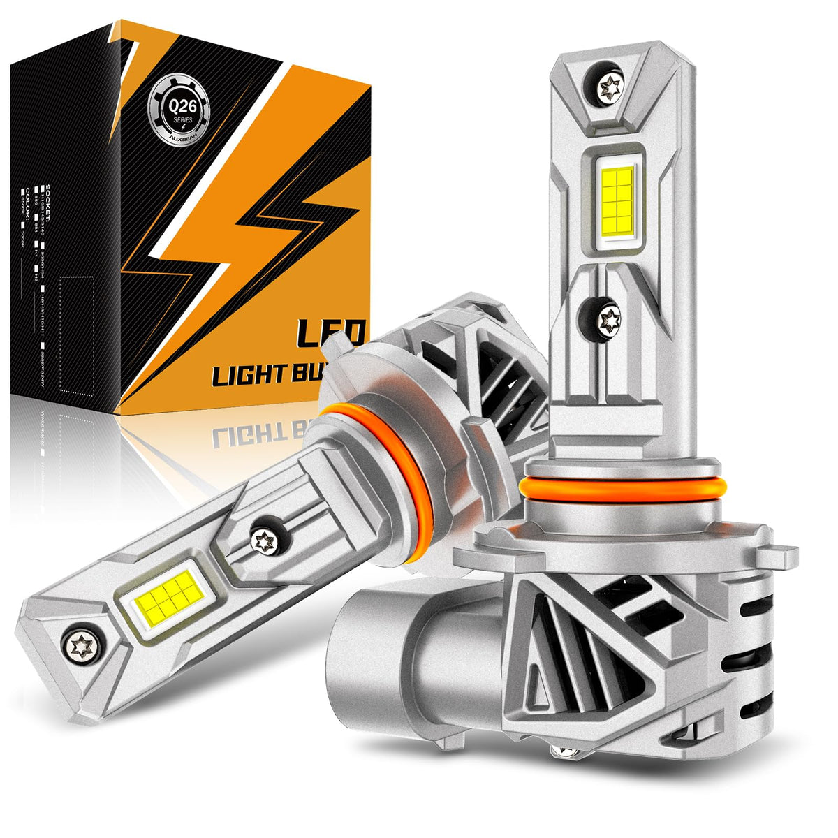Auxbeam Q26 front view showing compact fog lamp and improved visibility benefit