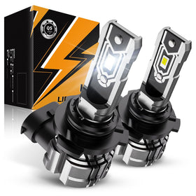 Auxbeam Q5 front view showing compact fog light and crisp white output benefit