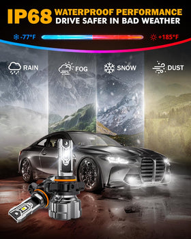 Auxbeam Q5 packaging and label showing model and easy plug-and-play benefit