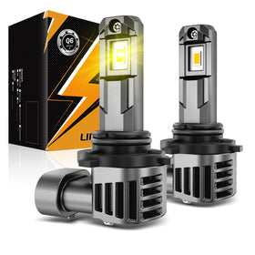 Auxbeam Q6 front view showing lamp face and strong focused beam benefit