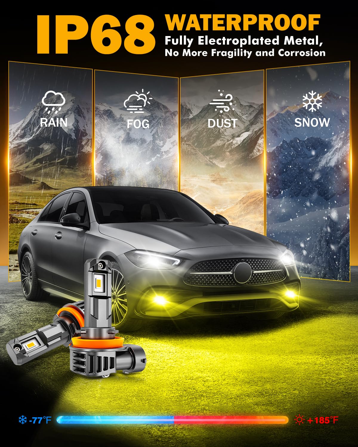 Auxbeam Q6 packaging and label showing model and compatibility for buyer confidence