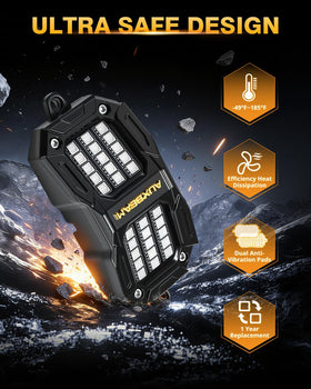 Auxbeam remote and app controls for private or advanced lighting control