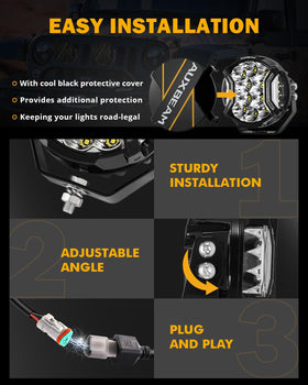 Auxbeam wiring harness DT plug image demonstrating easy electrical connection
