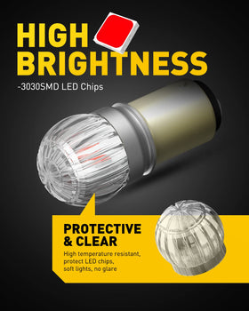 AUXITO close-up of 3030SMD emitter pattern demonstrating even light distribution