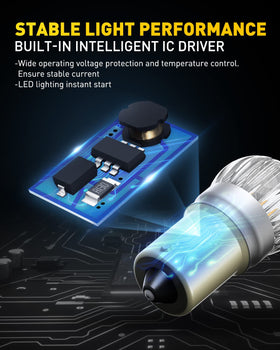 AUXITO bulb installed in vehicle turn signal improving visibility