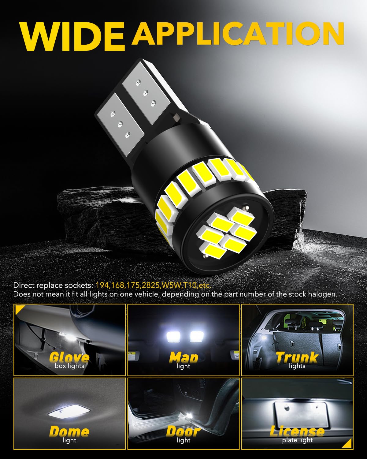 AUXITO illuminating car dome and map light for clearer interior